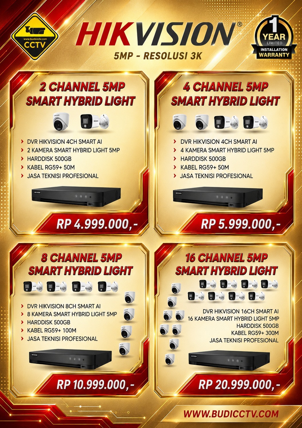 Brosur Harga 3 - Budi CCTV