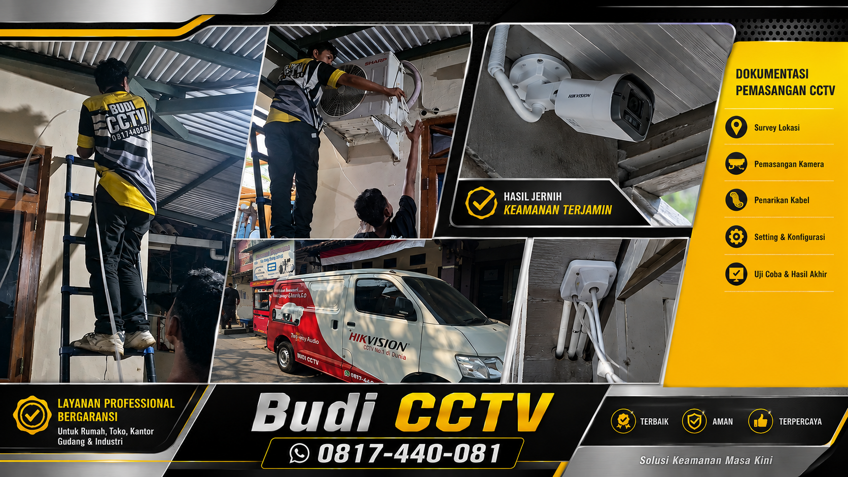 Instalasi CCTV Hikvision Batang, Kualitas Terjamin Usai Uji Coba