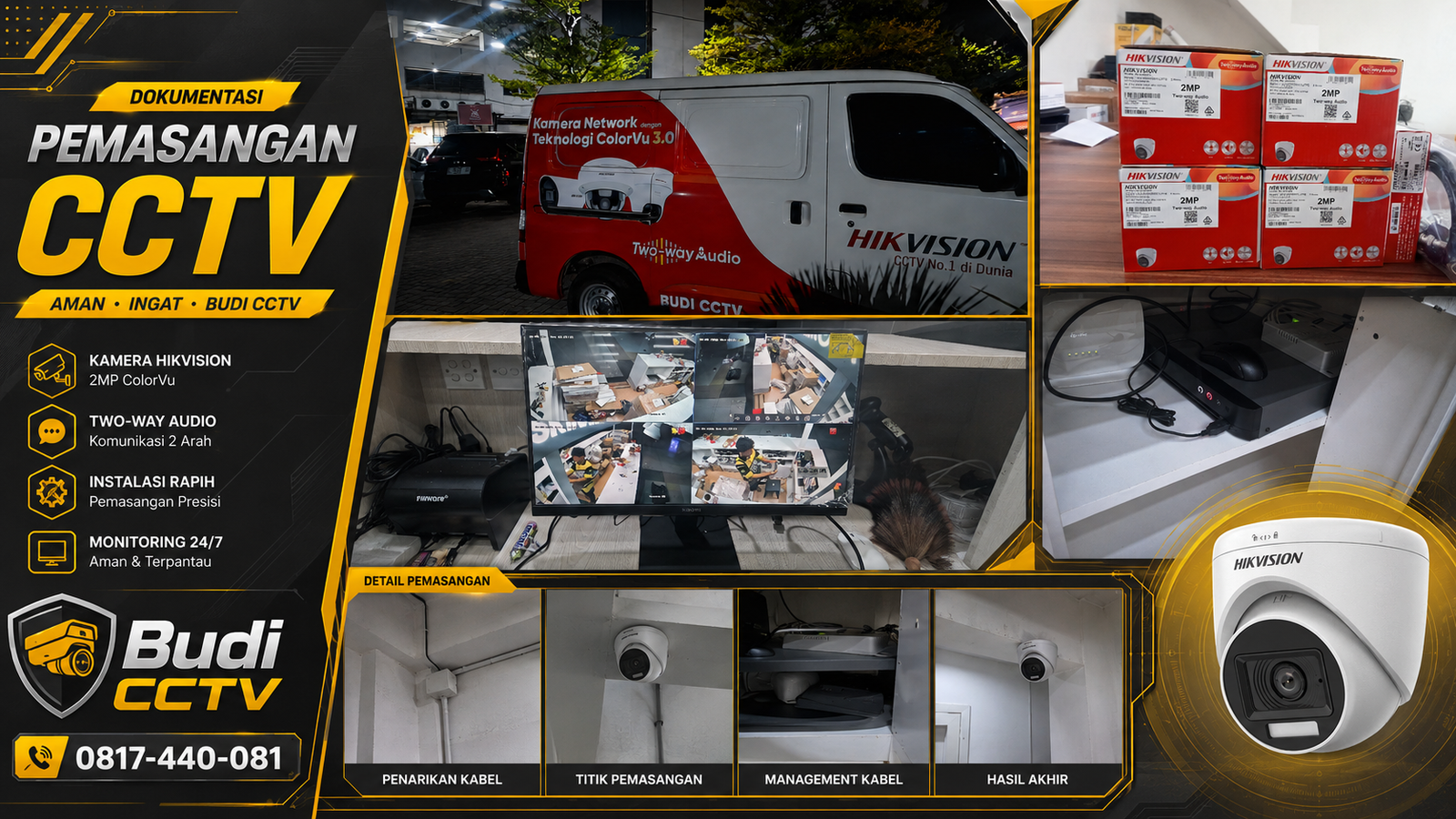Pemasangan CCTV Hikvision di Gudang Pekalongan