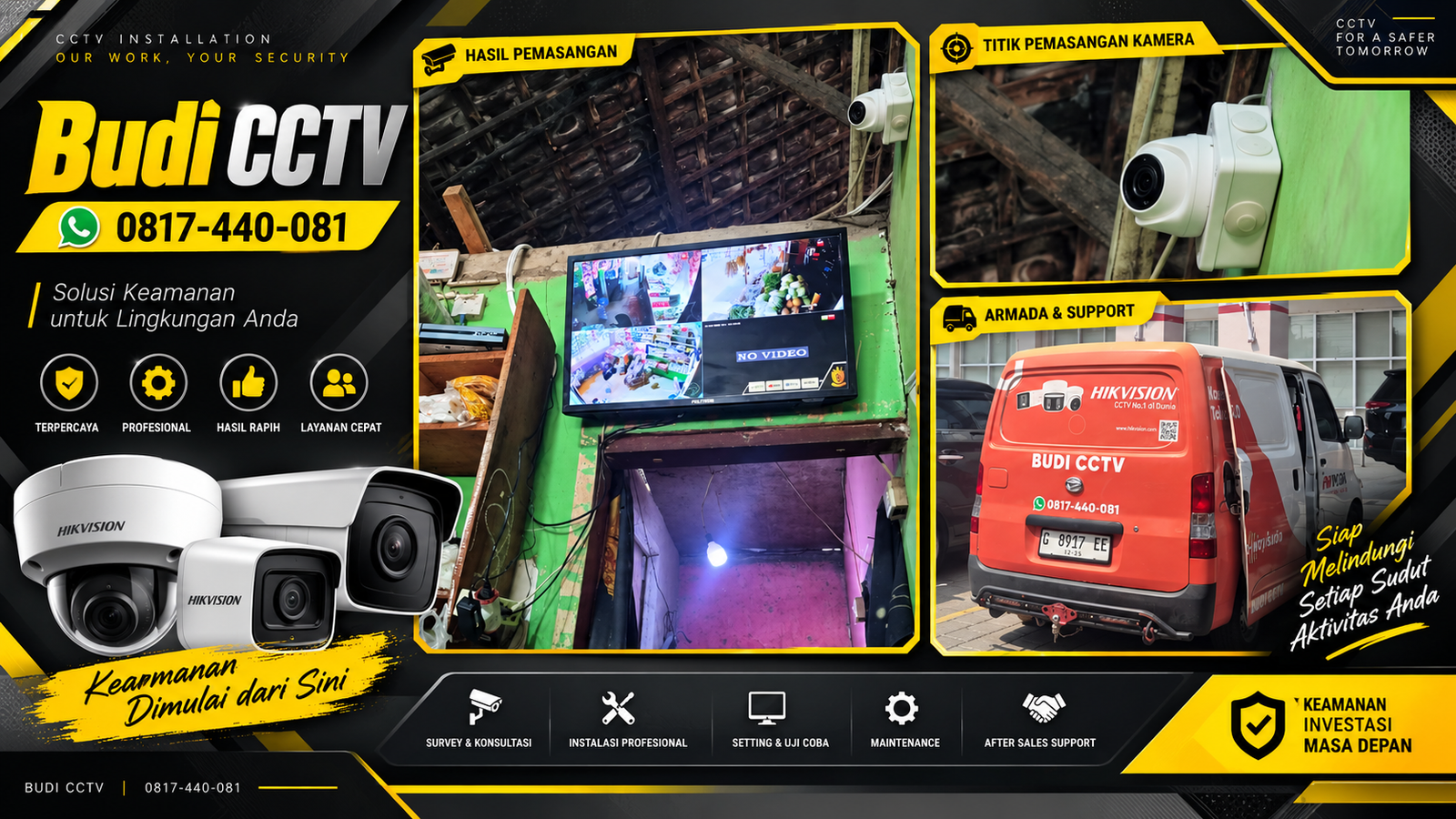 Pemasangan CCTV HiLook IP Camera di Toko Pekalongan, Keamanan Penyimpanan Rekaman