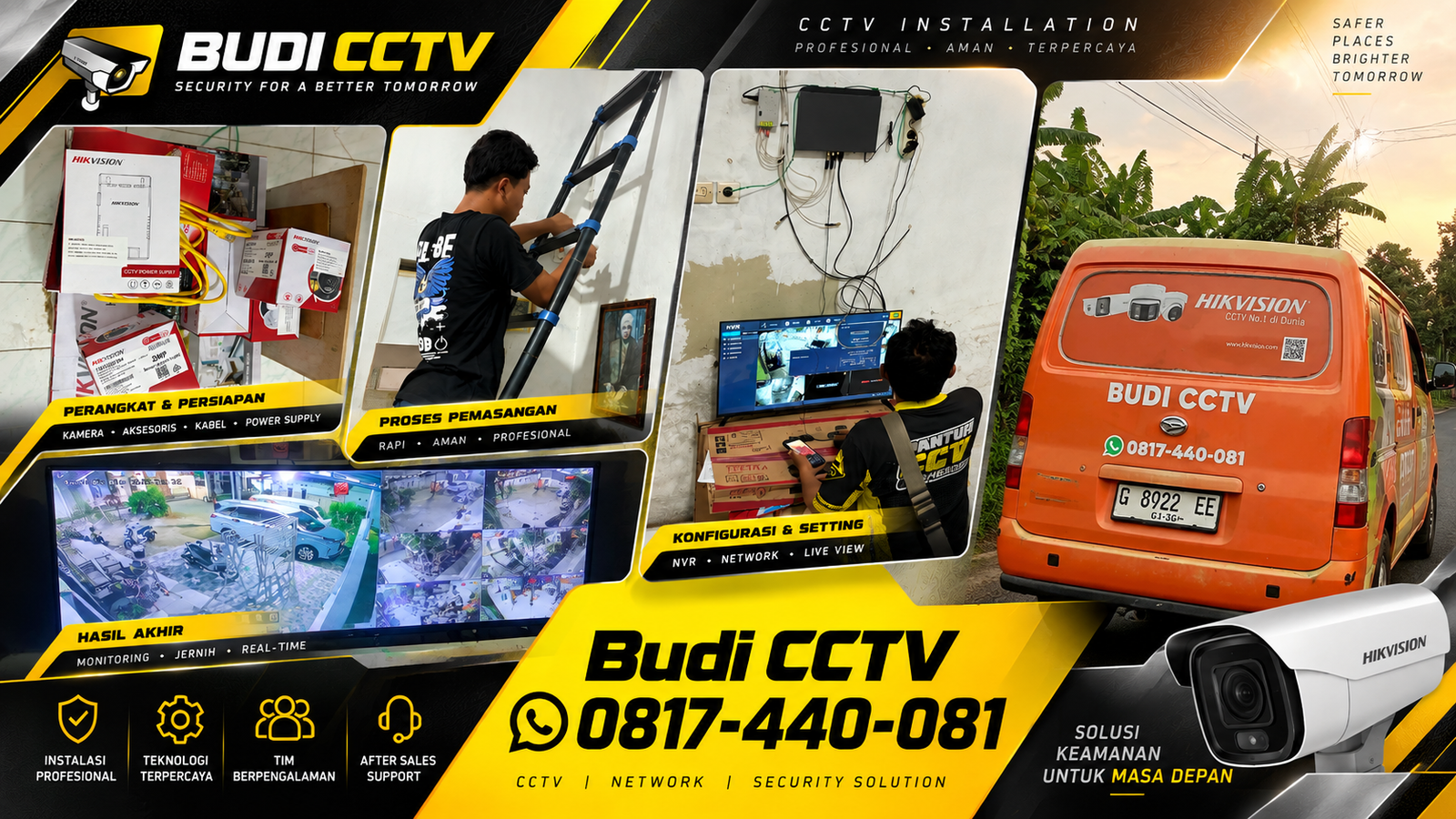 Instalasi CCTV Hikvision di Gudang Pekalongan, Sistem Terintegrasi dengan Kebutuhan Operasional