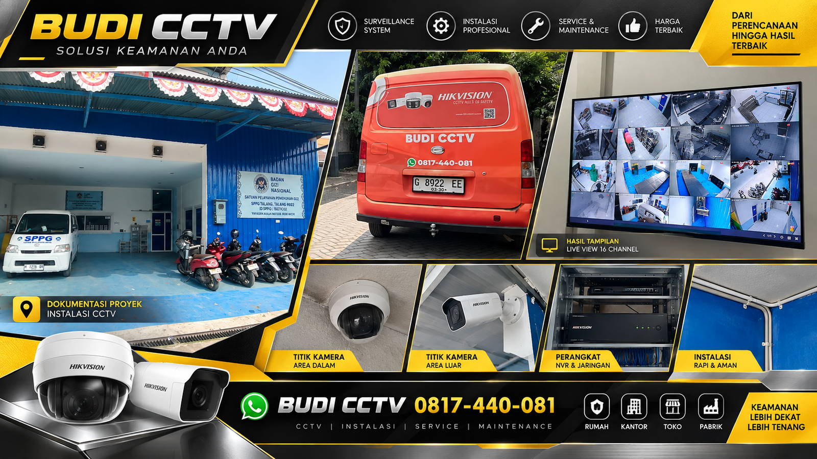 Pemasangan CCTV Hikvision di SPPG Pekalongan, Keandalan Penyimpanan Rekaman