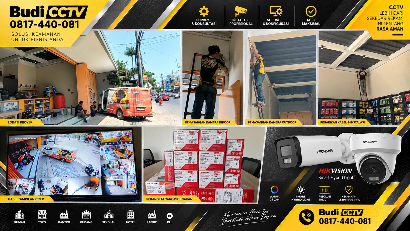Instalasi CCTV Hikvision di Usaha Otomotif Pekalongan, Sistem Perekaman yang Andal