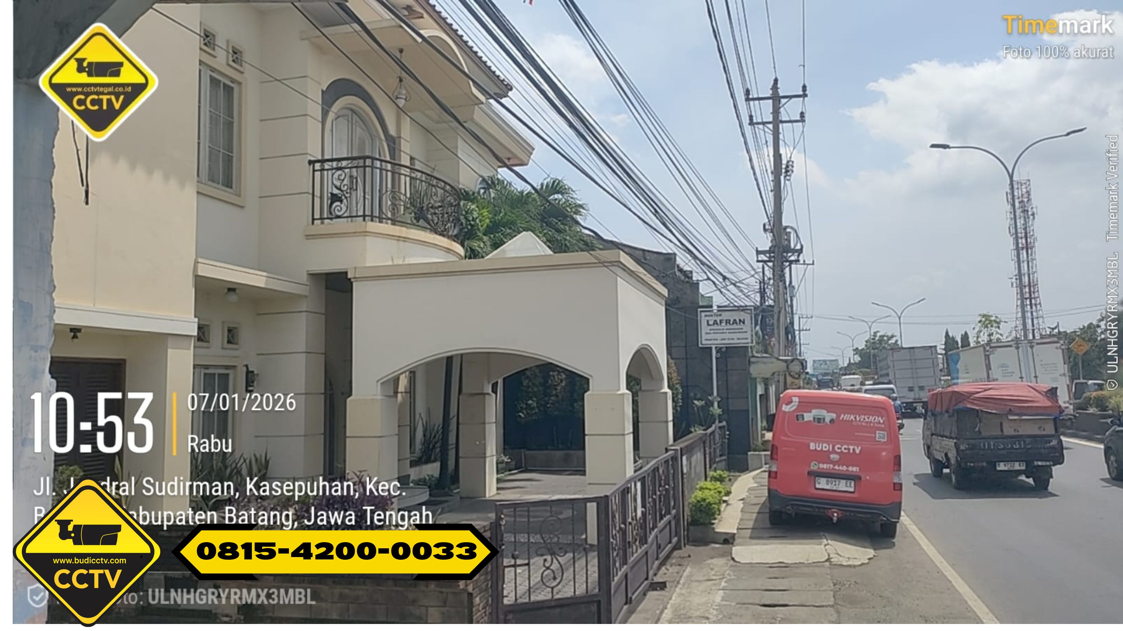 Pemasangan CCTV Hikvision 4 Channel Smart Hybrid Light 2MP di Rumah Wilayah Batang