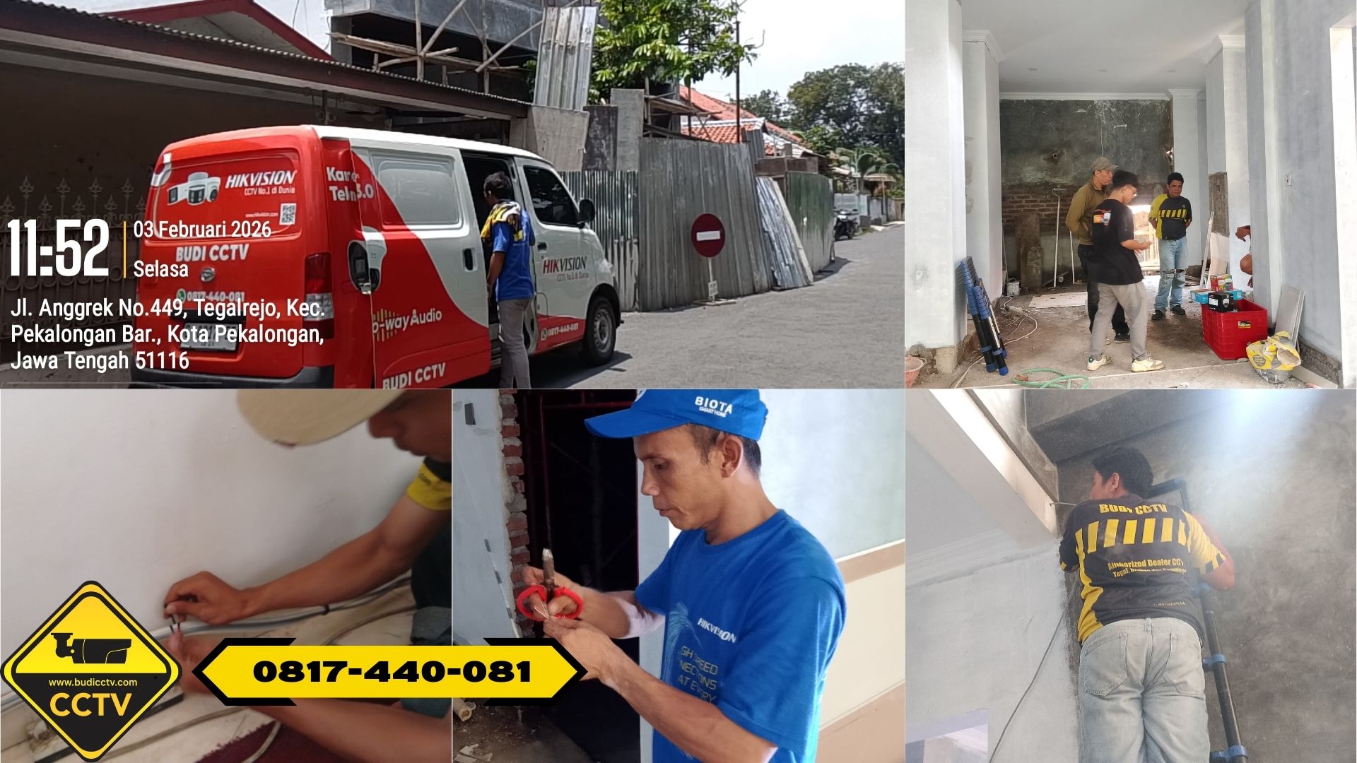 Pemasangan IP Camera CCTV Hikvision ColorVu 4 Channel di Ruko Tegalrejo Pekalongan