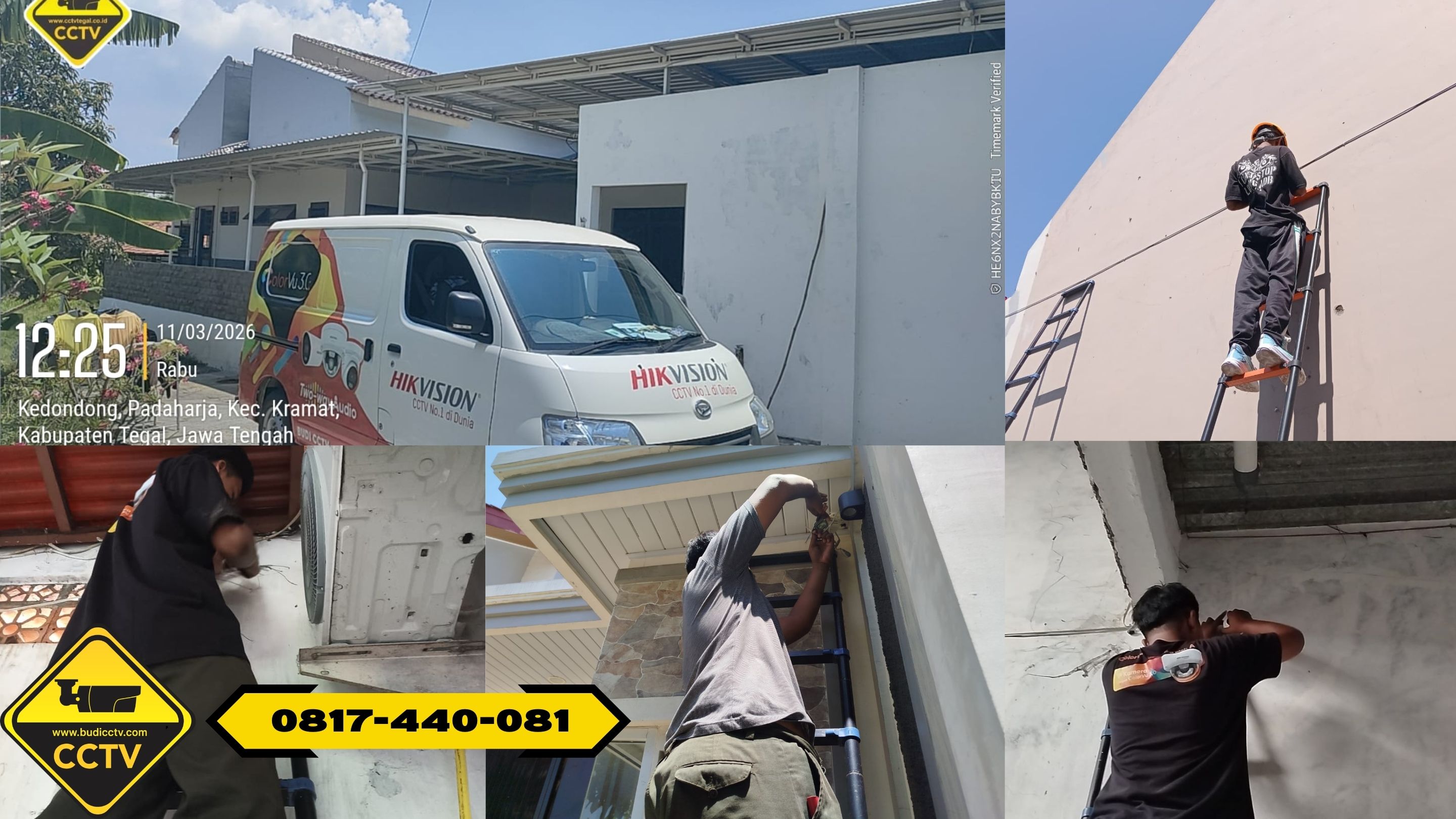 Pemasangan CCTV Hikvision 4 Channel Smart Hybrid Light 2MP di Rumah Kota Pekalongan