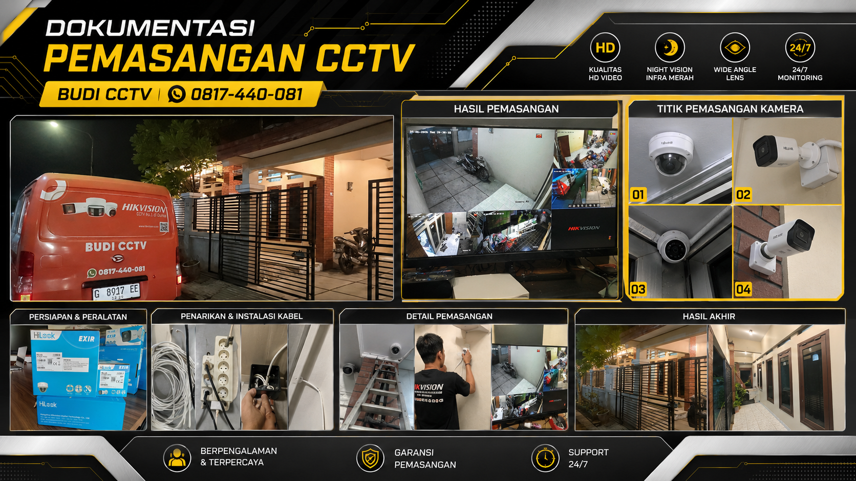 Pemasangan CCTV Hilook IP Camera 2 MP di Rumah Area Pekalongan Oleh Budi CCTV