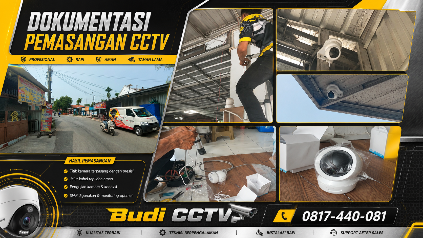 Instalasi CCTV Ezviz Sesuai Budget di Warung Seblak Pekalongan